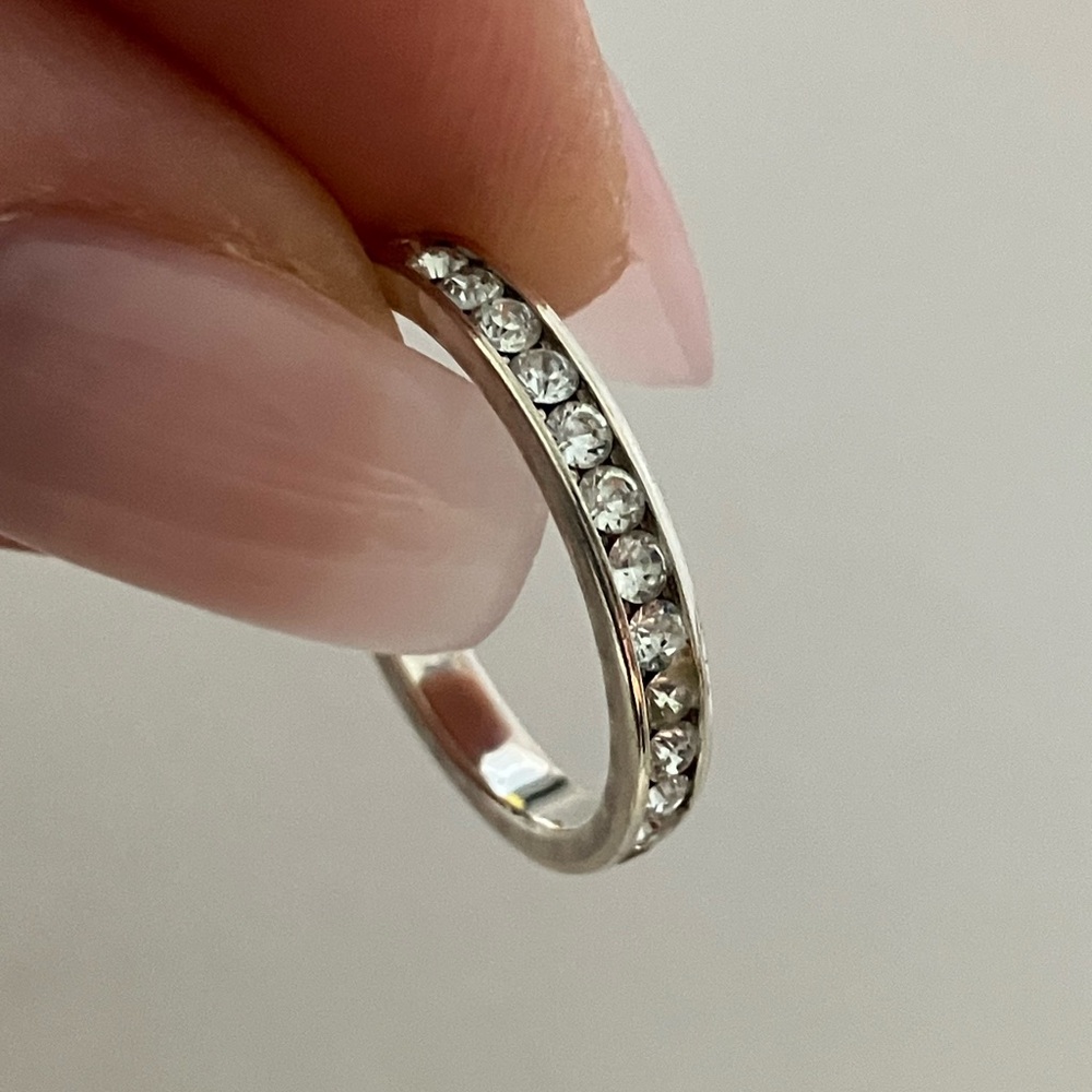 925 Sterling Silver CZ Ring, Size 6.75